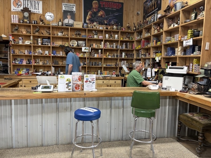 Inside the gun store