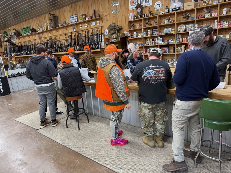 A busy day at the gun store