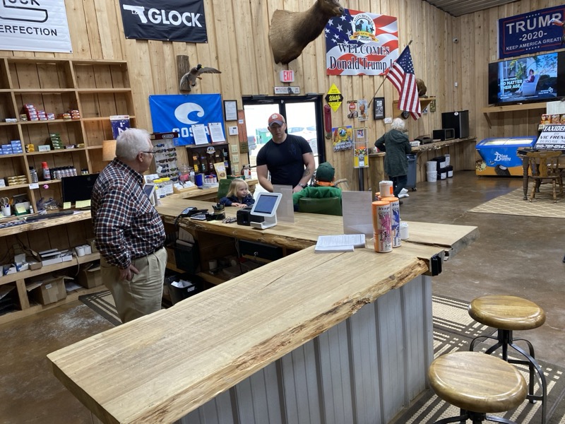 Inside the gun store