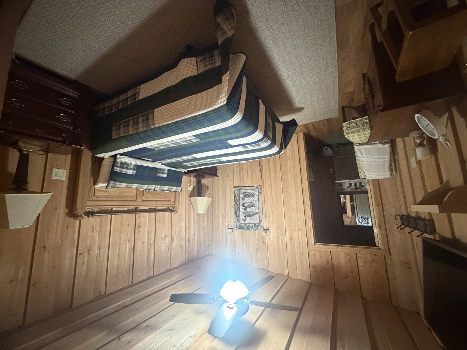 Queen-bed room at the lodge