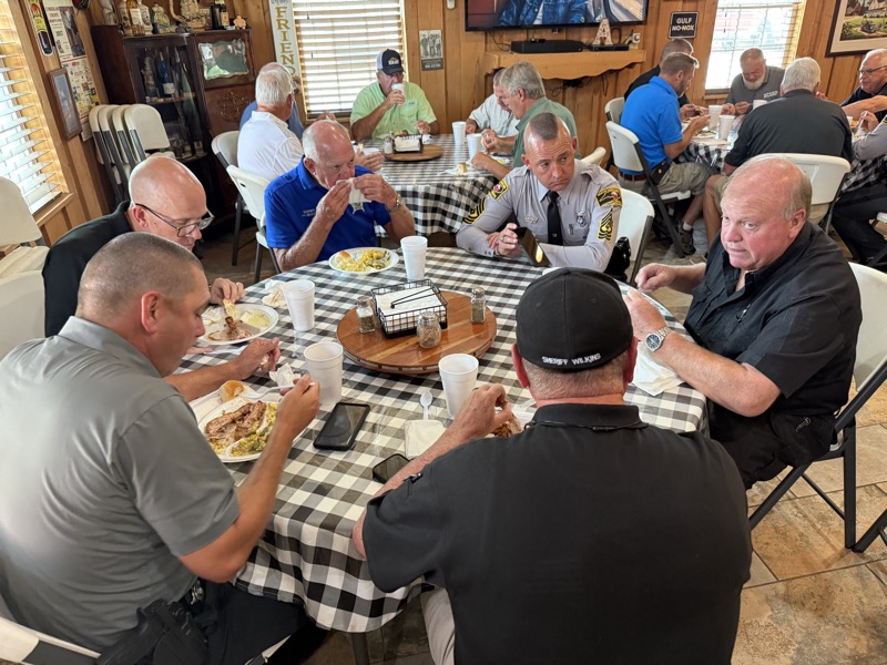 A meal at the lodge