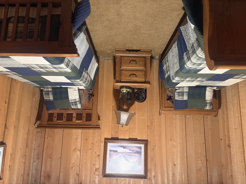 Twin bedrooms at the lodge